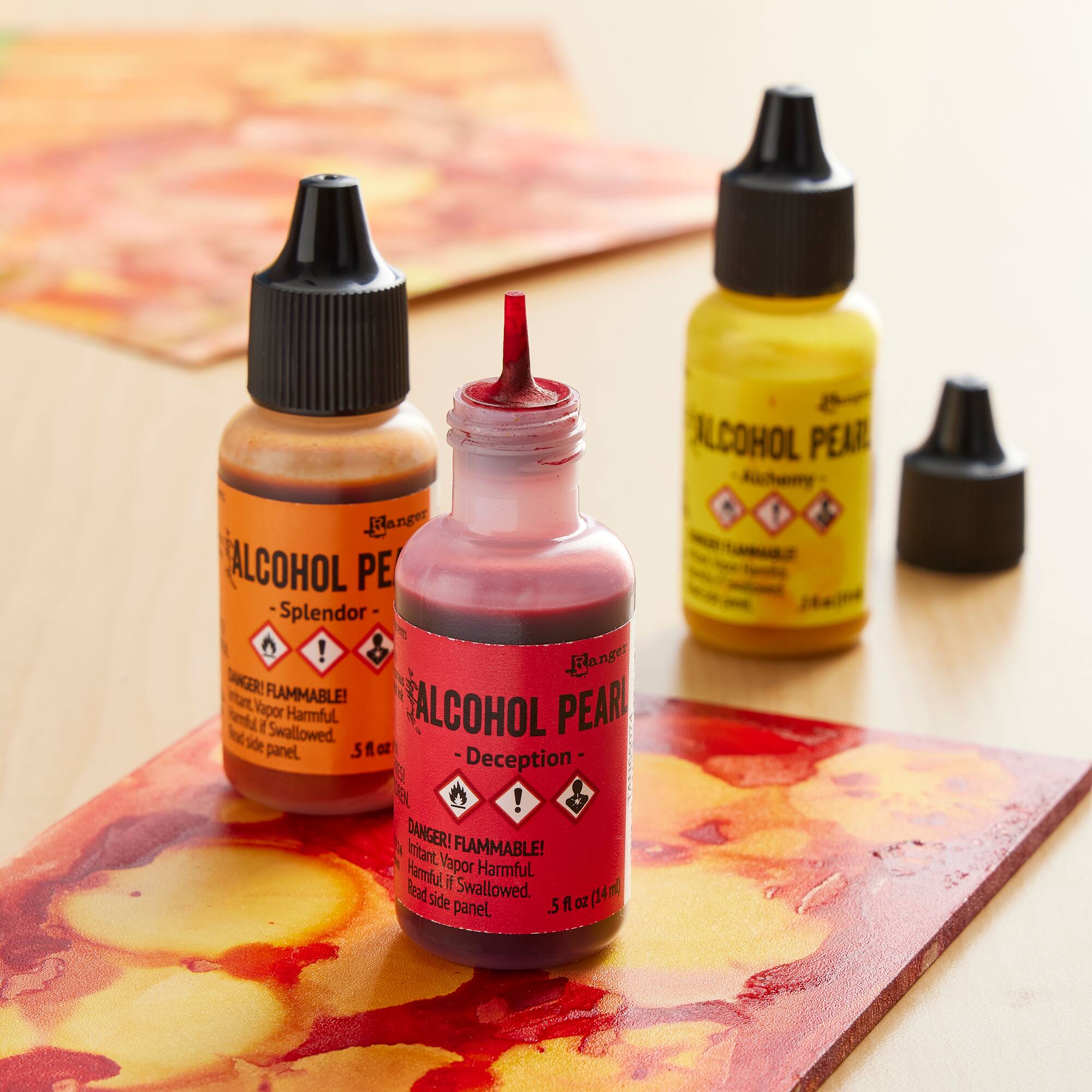 6 Packs: 3 ct. (18 total) Ranger Tim Holtz® Alcohol Ink Pearl Kit 1